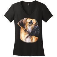 Great Dane Face Women's V-Neck T-Shirt