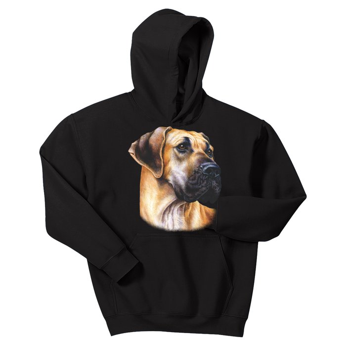 Great Dane Face Kids Hoodie