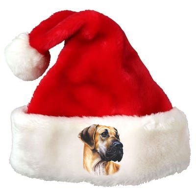 Great Dane Face Premium Christmas Santa Hat