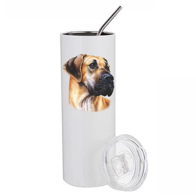 Great Dane Face Stainless Steel Tumbler