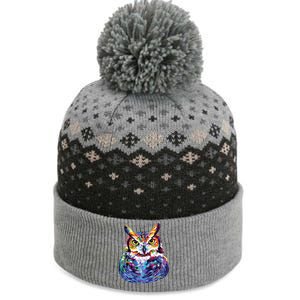 Great Horned Owl The Baniff Cuffed Pom Beanie