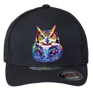 Great Horned Owl Flexfit Unipanel Trucker Cap