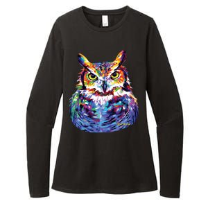 Great Horned Owl Womens CVC Long Sleeve Shirt