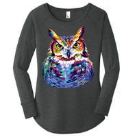 Great Horned Owl Women's Perfect Tri Tunic Long Sleeve Shirt