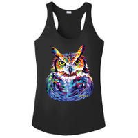 Great Horned Owl Ladies PosiCharge Competitor Racerback Tank