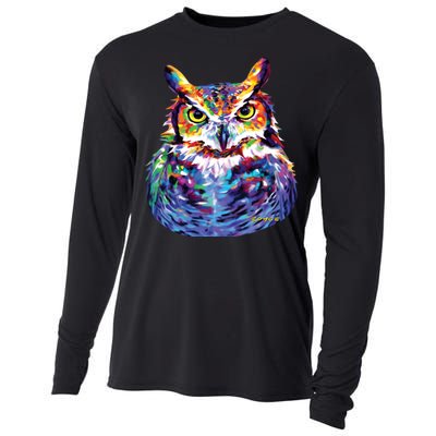 Great Horned Owl Cooling Performance Long Sleeve Crew