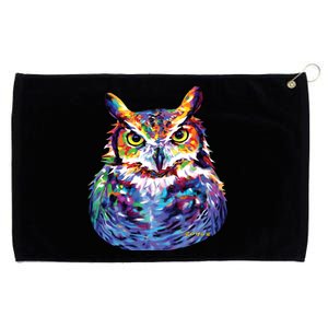 Great Horned Owl Grommeted Golf Towel