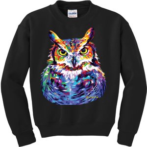 Great Horned Owl Kids Sweatshirt