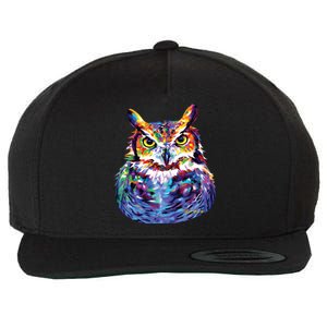 Great Horned Owl Wool Snapback Cap