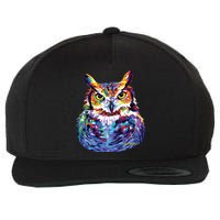 Great Horned Owl Wool Snapback Cap