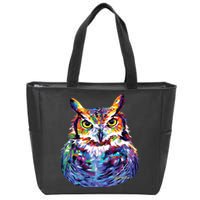 Great Horned Owl Zip Tote Bag