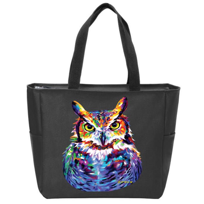 Great Horned Owl Zip Tote Bag