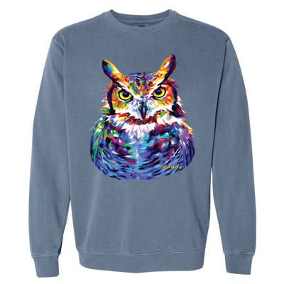 Great Horned Owl Garment-Dyed Sweatshirt