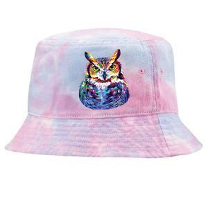 Great Horned Owl Tie-Dyed Bucket Hat