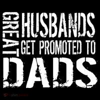 Great Husbands Get Promoted To Dads Drawstring Bag