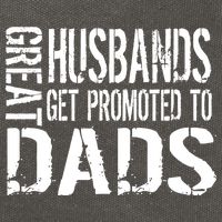 Great Husbands Get Promoted To Dads Cotton Canvas Backpack