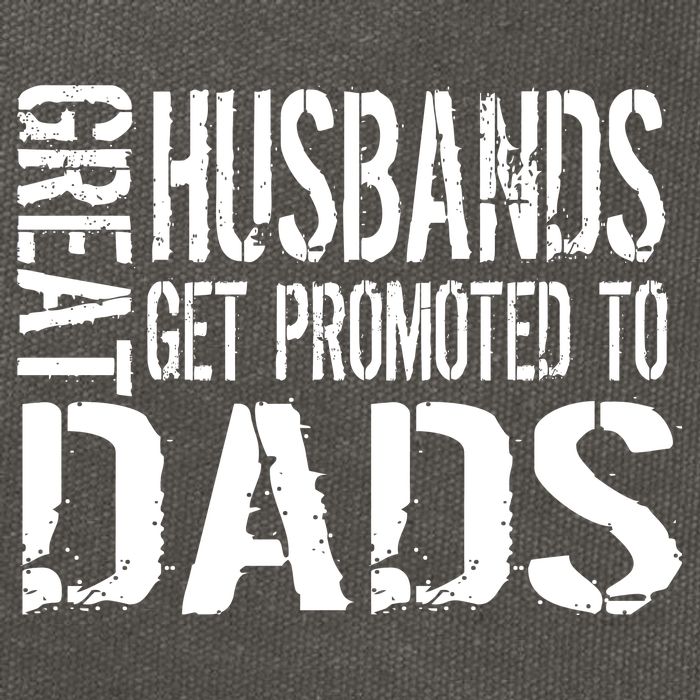 Great Husbands Get Promoted To Dads Cotton Canvas Backpack