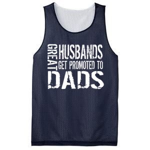 Great Husbands Get Promoted To Dads Mesh Reversible Basketball Jersey Tank