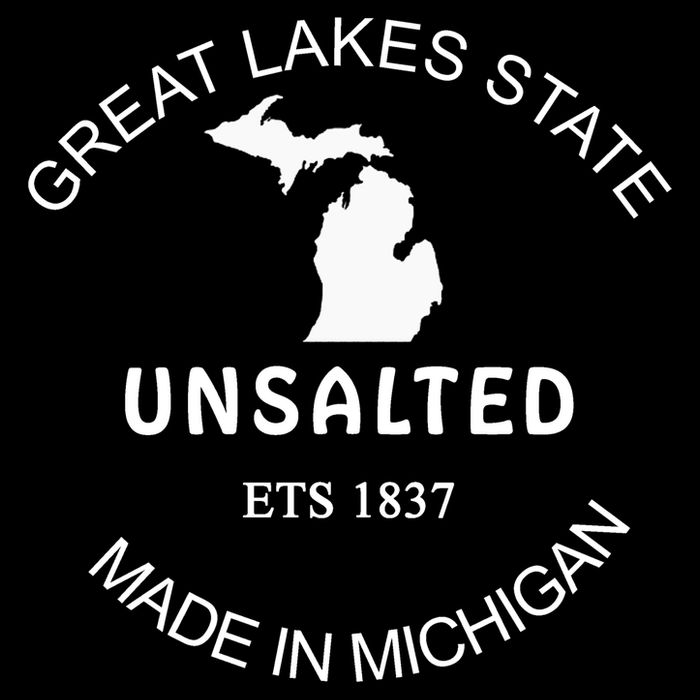 Great Lakes State Unsalted Est 1837 Made In Michigan Cropped Pullover Crew