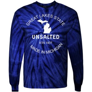 Great Lakes State Unsalted Est 1837 Made In Michigan Tie-Dye Long Sleeve Shirt