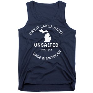 Great Lakes State Unsalted Est 1837 Made In Michigan Tank Top