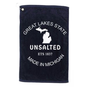 Great Lakes State Unsalted Est 1837 Made In Michigan Platinum Collection Golf Towel