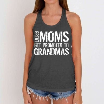 Great Moms Get Promoted To Grandmas Women's Knotted Racerback Tank