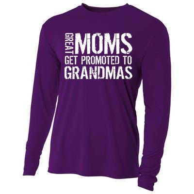 Great Moms Get Promoted To Grandmas Cooling Performance Long Sleeve Crew