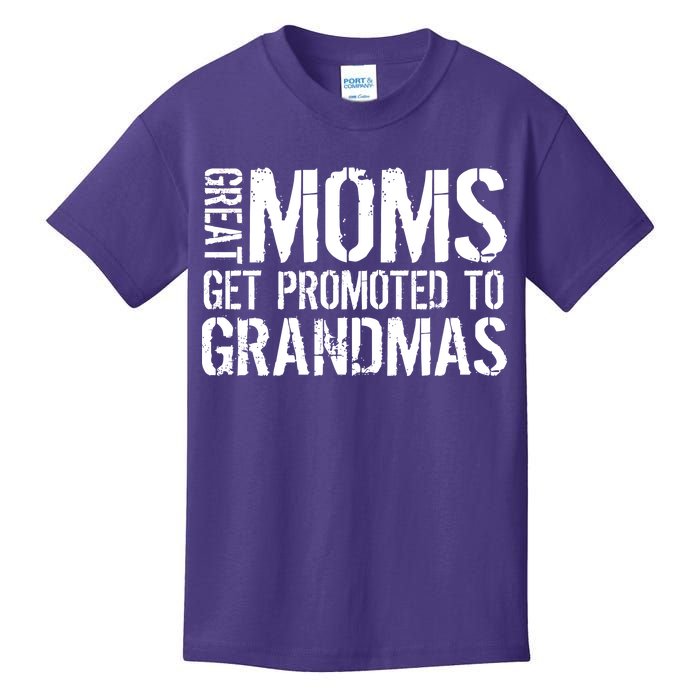 Great Moms Get Promoted To Grandmas Kids T-Shirt