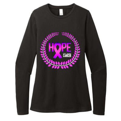 Great Seal Of Hope Breast Cancer Ribbon Womens CVC Long Sleeve Shirt