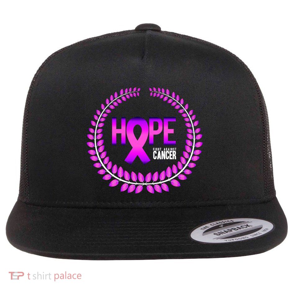 Great Seal Of Hope Breast Cancer Ribbon Flatbill Hat