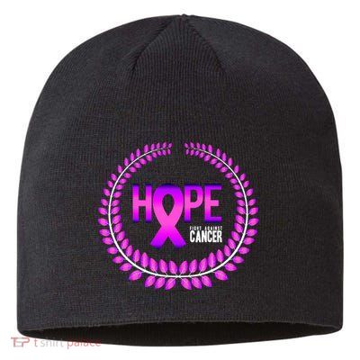 Great Seal Of Hope Breast Cancer Ribbon Sustainable Beanie