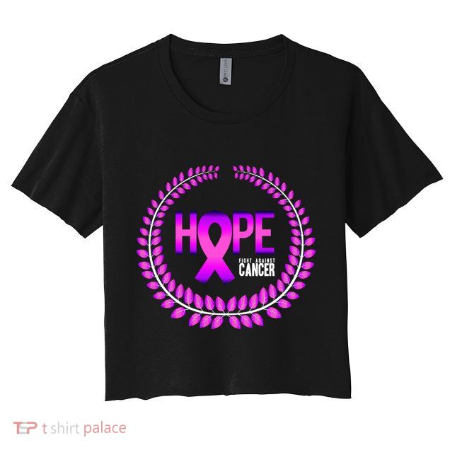 Great Seal Of Hope Breast Cancer Ribbon Crop Top
