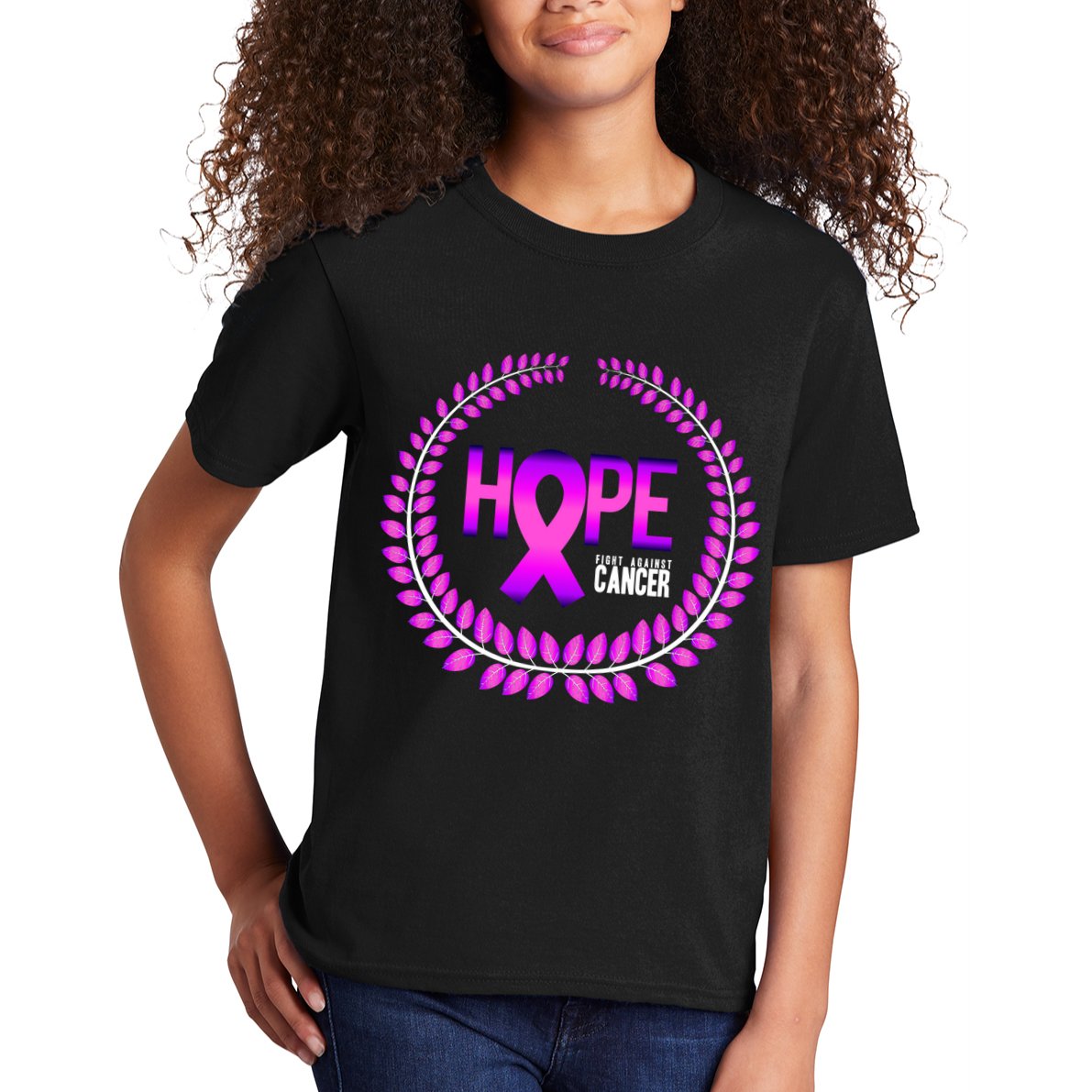 Great Seal Of Hope Breast Cancer Ribbon Kids T-Shirt