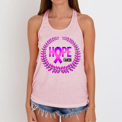 Great Seal Of Hope Breast Cancer Ribbon Women's Knotted Racerback Tank