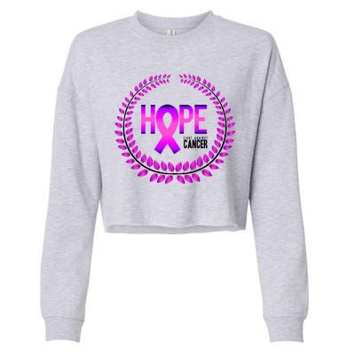 Great Seal Of Hope Breast Cancer Ribbon Cropped Pullover Crew