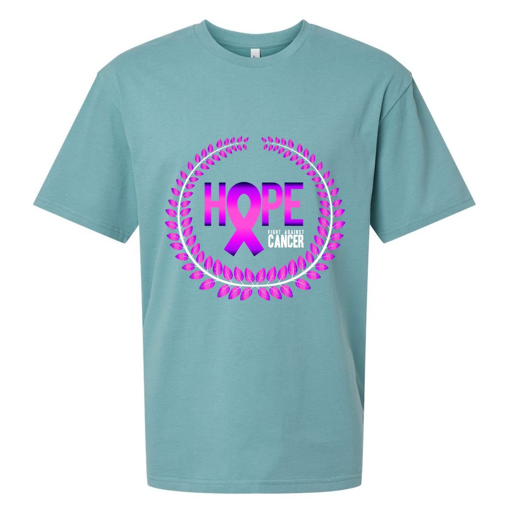 Great Seal Of Hope Breast Cancer Ribbon Sueded Cloud Jersey T-Shirt