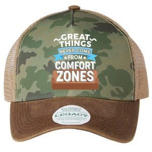 Great Things Never Come From Comfort Zones Legacy Tie Dye Trucker Hat