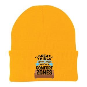 Great Things Never Come From Comfort Zones Knit Cap Winter Beanie