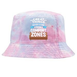 Great Things Never Come From Comfort Zones Tie-Dyed Bucket Hat