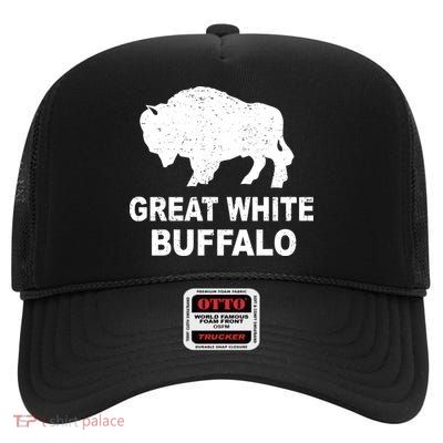 Great White Buffalo High Crown Mesh Back Trucker Hat
