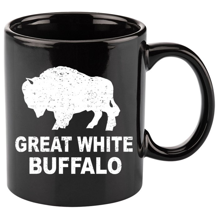 Great White Buffalo 11oz C Handle Ceramic Mug