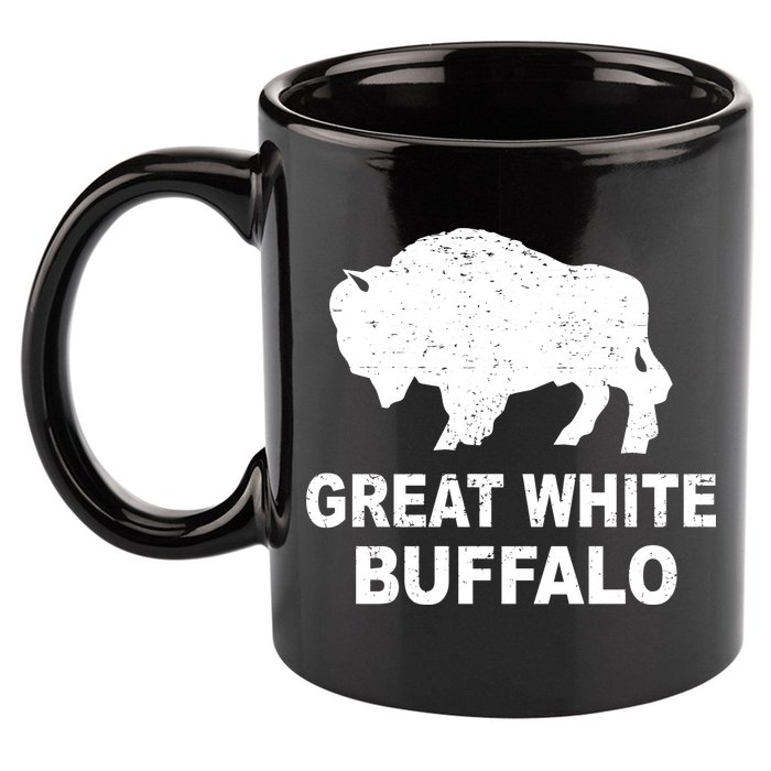 Great White Buffalo 11oz C Handle Ceramic Mug