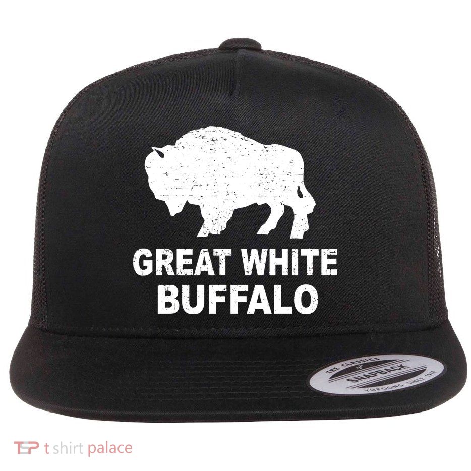 Great White Buffalo Flatbill Hat