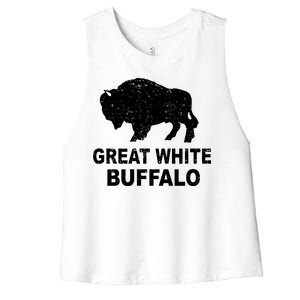 Great White Buffalo Women's Racerback Cropped Tank