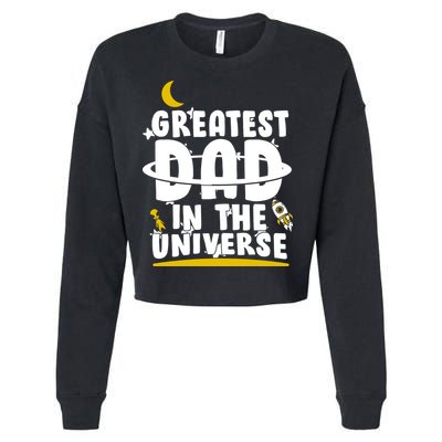 Greatest Dad In The Universe Cropped Pullover Crew