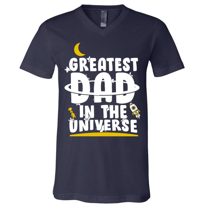 Greatest Dad In The Universe V-Neck T-Shirt