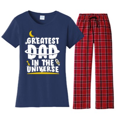 Greatest Dad In The Universe Women's Flannel Pajama Set