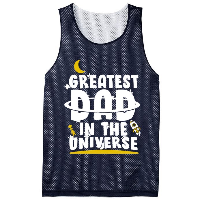 Greatest Dad In The Universe Mesh Reversible Basketball Jersey Tank