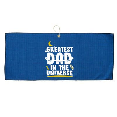 Greatest Dad In The Universe Large Microfiber Waffle Golf Towel
